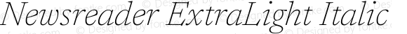 Newsreader ExtraLight Italic