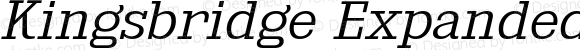 Kingsbridge Expanded Light Italic