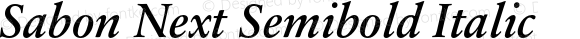 Sabon Next Semibold Italic Version 1.20