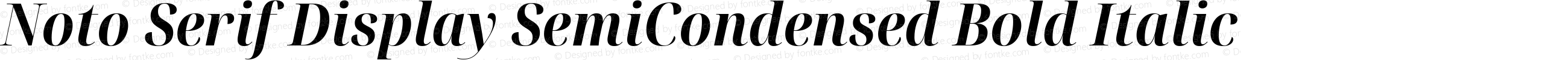 Noto Serif Display SemiCondensed Bold Italic