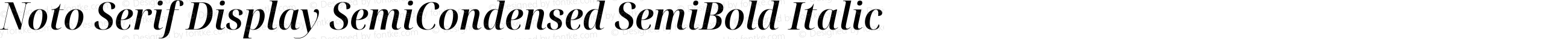 Noto Serif Display SemiCondensed SemiBold Italic