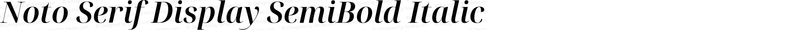 Noto Serif Display SemiBold Italic