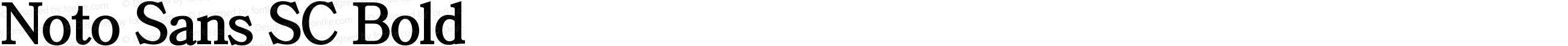 Noto Sans SC Bold