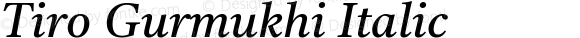 Tiro Gurmukhi Italic