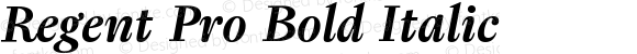 Regent Pro Bold Italic