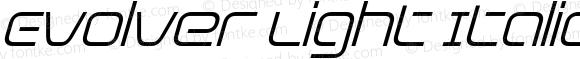 Evolver Light Italic