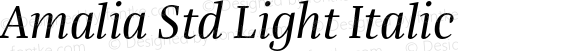 Amalia Std Light Italic