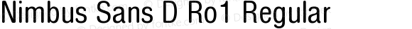 Nimbus Sans D Ro1 Regular