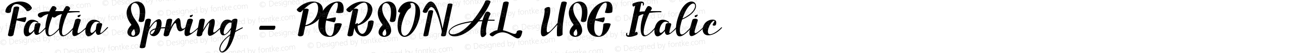 Fattia Spring - PERSONAL USE Italic