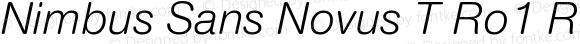 Nimbus Sans Novus T Ro1 Regular Italic
