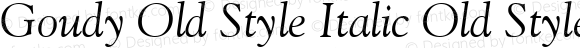 Goudy Old Style Italic Old Style Figures