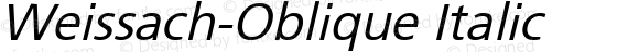 Weissach-Oblique Italic