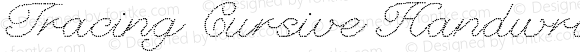 Tracing Cursive Handwriting 1 CursiveHandwriting1 Version 001.000