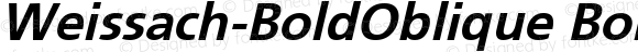 Weissach-BoldOblique Bold Italic