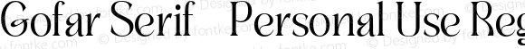 Gofar Serif - Personal Use Regular