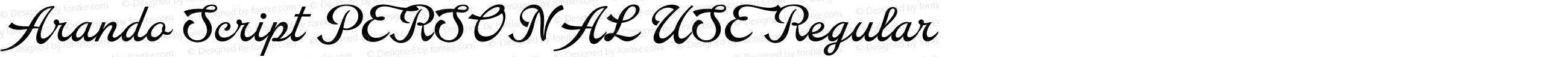 Arando Script PERSONAL USE Regular