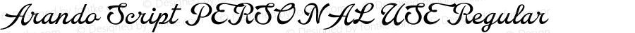 Arando Script PERSONAL USE Regular