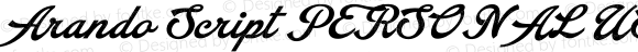 Arando Script PERSONAL USE Bold Italic