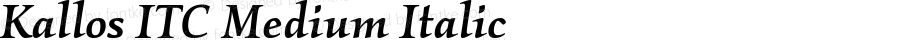 Kallos ITC Medium Italic