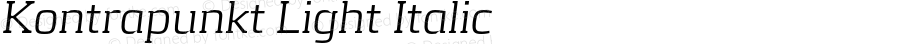 Kontrapunkt Light Italic