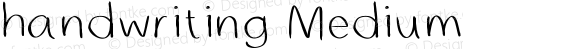 handwriting Medium