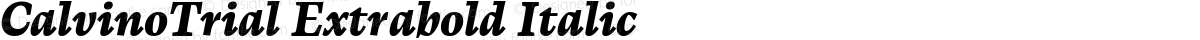 CalvinoTrial Extrabold Italic