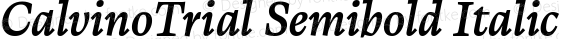 CalvinoTrial Semibold Italic