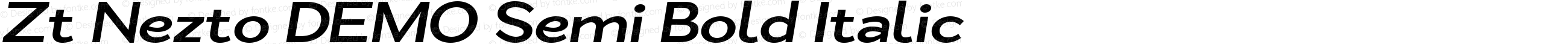 Zt Nezto DEMO Semi Bold Italic