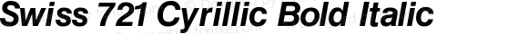Swiss 721 Cyrillic Bold Italic