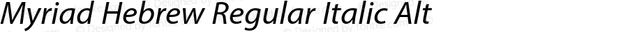 Myriad Hebrew Regular Italic Alt