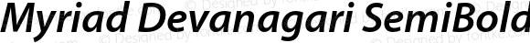 Myriad Devanagari SemiBold Italic