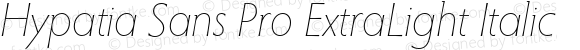 Hypatia Sans Pro ExtraLight Italic
