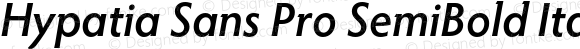 Hypatia Sans Pro SemiBold Italic