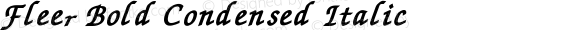 Fleer Bold Condensed Italic