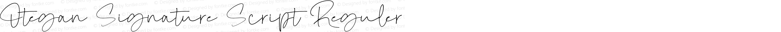 Otegan Signature Script Reguler