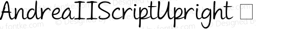 AndreaIIScriptUpright ☞ Version 1.000 2010 initial release;com.myfonts.andrea-stuart.andreas-handwriting-2.sc-up.wfkit2.kFFk