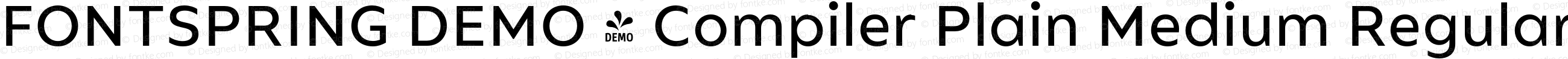 FONTSPRING DEMO - Compiler Plain Medium Regular