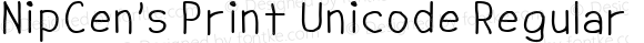 NipCen's Print Unicode Regular