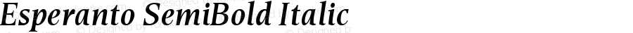 Esperanto SemiBold Italic