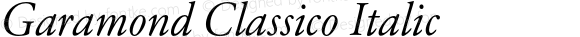 Garamond Classico Italic