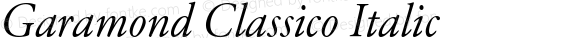Garamond Classico Italic
