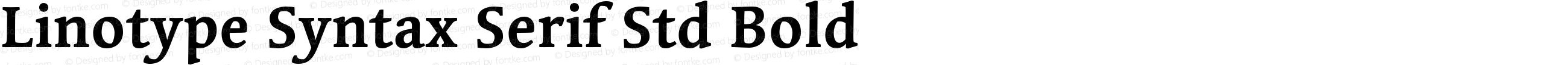 Linotype Syntax Serif Std Bold