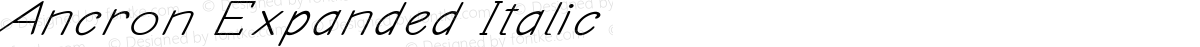 Ancron Expanded Italic