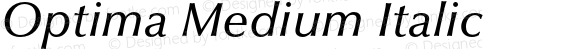 Optima Medium Italic