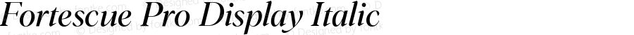 Fortescue Pro Display Italic