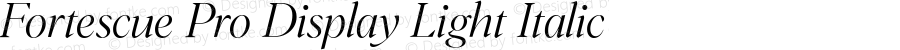 Fortescue Pro Display Light Italic