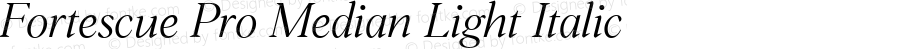 Fortescue Pro Median Light Italic