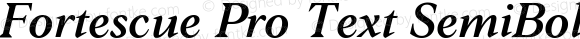 Fortescue Pro Text SemiBold Italic