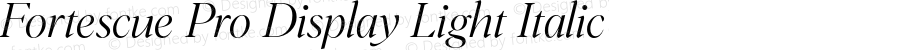 Fortescue Pro Display Light Italic