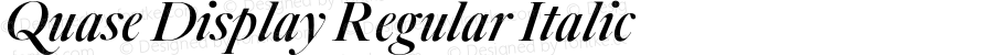 Quase Display Regular Italic